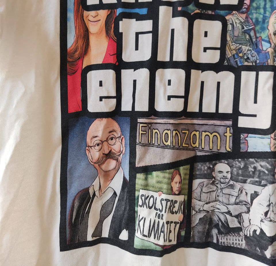 Gegen Euro, Polizei und Sozialismus Shirt im GTA style mit Know the enemy Schriftzug